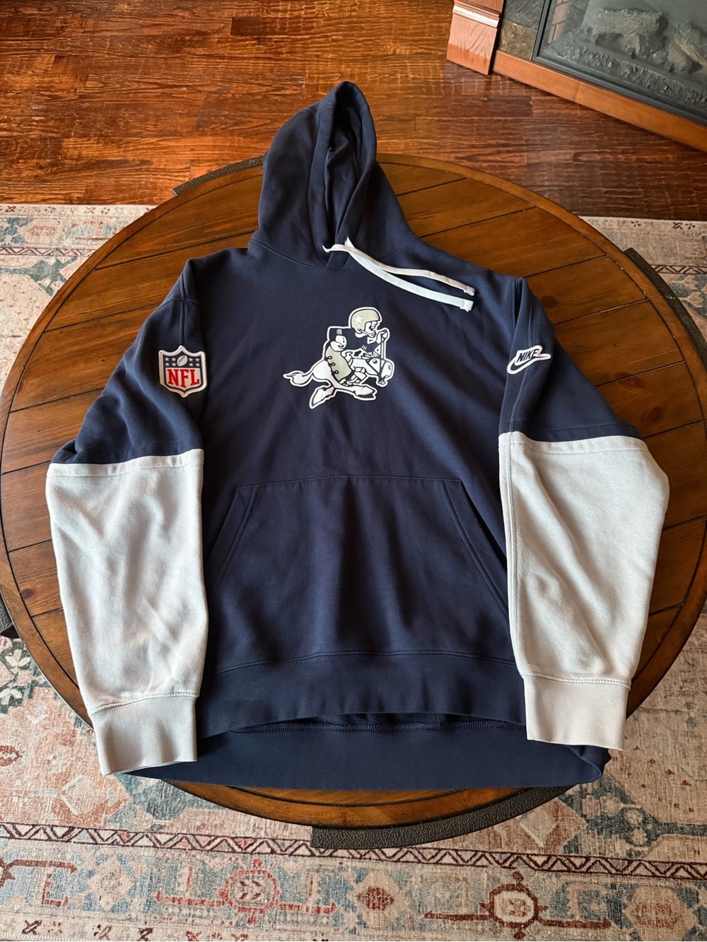 Nike cowboys Men's Navy & Light Gray NFL Pullover Hoodie